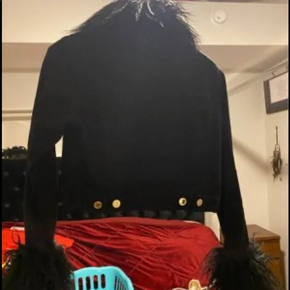 Michael Kors black jean jacket size xsmall. - Picture 3 of 7